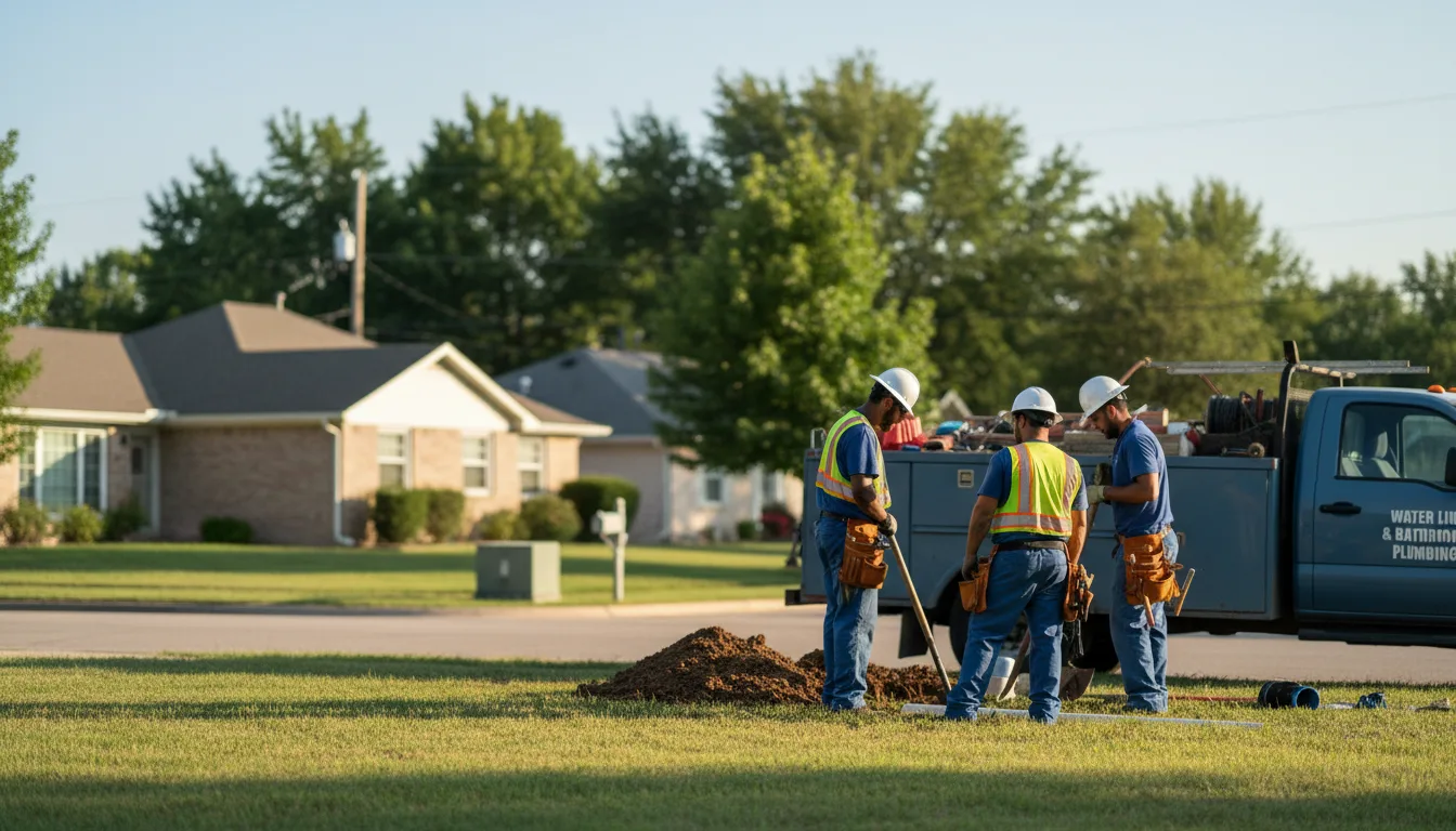 Residential water line and bathroom plumbing service in Highland Park, NJ